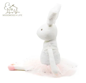 Luksus, Hvid Fat Bunny Plys med Pink Tutu Baby Sove Kramme Legetøj Dejlige Trygge Ballerina Bunny Dukke Prinsesse Bunny Doll
