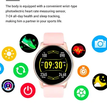 Kvinder Smart Watch-Real-time Vejr Prognose Aktivitet Tracker pulsmåler SmartWatch Vandtæt Band Til Android, IOS ZL01