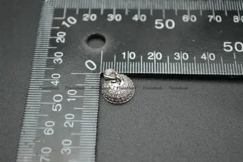12mm Nickle Gratis Udhulede plating metal Halvrunde Form Perle Caps med CZ Indstilling Passer Vedhæng Jewerly Resultater