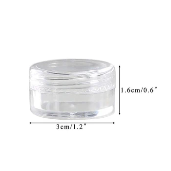 100 Stk 5ml Klar Plast Pot Glas Kosmetiske Containere Prøve Container Mini Flaske ZGOOD