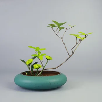 Japansk Stil Blomst Arrangement Pot Zen Ikebana Beholdere Keramik Flower Pot Hydroponics Planter Vase Desktop Dekoration Gaver