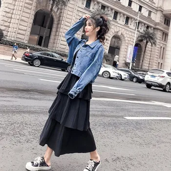 2019 Mode Løse Korte Denim Jeans Jakke Kvinder Chaqueta Mujer Streetwear Efteråret Pels Kvindelige Harajuku Jakker For Kæreste