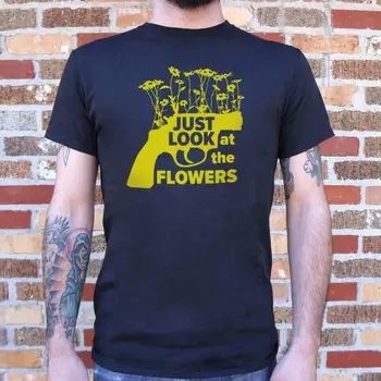 Grundlæggende Tee Bare Se På Blomster, T-Shirt (Herre) hip hop Bomuld t-shirt
