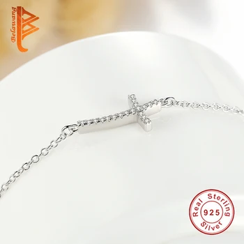 Engros 5PCS Justerbar Krystal Armbånd Ægte 925 Sterling Sølv Armbånd til Kvinder Engagement Smykker Gave