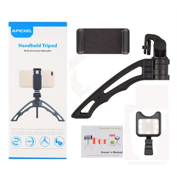APEXEL Bærbare Strække Håndholdte Kamera Stativ Stativ Med Selfie Udfylde Led Lys Bluetooth Til Kameraet, Og Næsten ALLE Smartphone