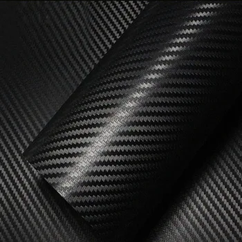 Sort blank sort Vinyl Wrap Selvklæbende 2D-3D 5D carbon black mærkat Bil Styling Membran Mærkat Mærkat Film