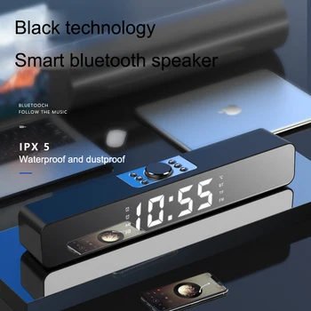 Bluetooth højttaler Med batteri IPX5 wireless usb-Computer-højttalere Vækkeur stereo subwoofer bærbar hjemmebiograf