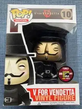 FUNKO POP Film V for Vendetta 10# Vinyl Action Figur Golden Mønster Samling Model Toy
