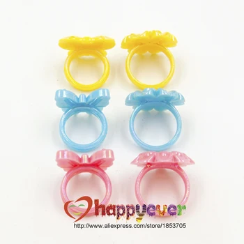 36pcs Diverse Plast Chunky Ringe til Prinsesse Tema Part Favoriserer Foræring Piger Fødselsdag Goody Bag Kids Belønning Præmier Pinata