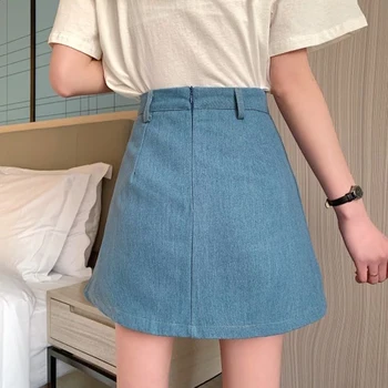 2020 sommeren mini kvinde nederdele med høj talje plisseret kort nederdel med bælte koreansk modetøj dame vintage en linje kontor nederdele