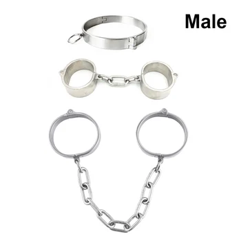 Manyjoy Voksen Spil Rustfrit Stål BDSM Bondge Handcuff AnkleCuffs Krave Gay Fetish Slave Begrænsninger sexlegetøj Til Kvinde Mænd