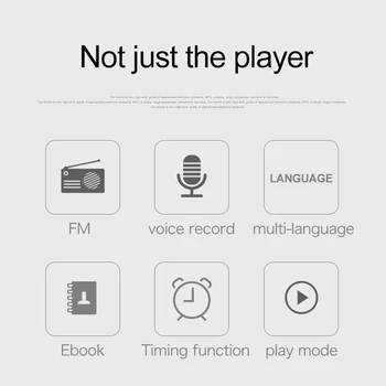 Bærbare Mp3-Afspiller, Hifi Fm-Radio, 8G Musik Spillere Voice Recording Optager med Hovedtelefon