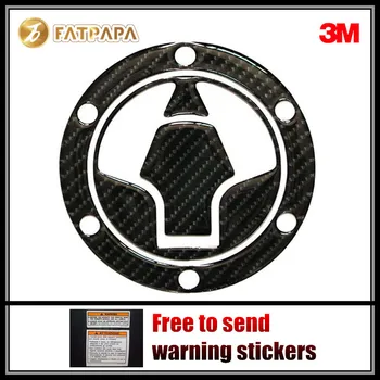 Motorcycle3D Carbon Fiber Tank Gas Cap Pad Filler Cover Sticker Decals Passer til KAWASAKI Z800 13-15/ER6N 12-15/VN650 15/VERSYS 650 15