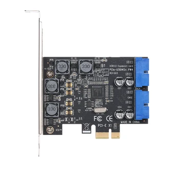 PCI-E USB3.0 Kort 4 Porte Eksterne Dual 19/20Pin Foran Stik til udvidelseskort