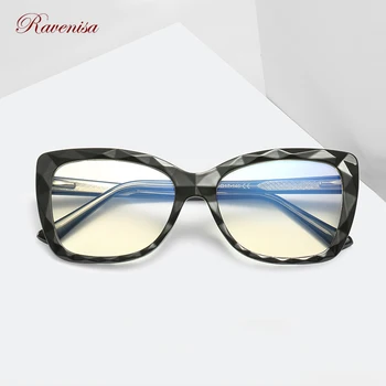 2020 Luksus Blå briller crystal kvindelige optiske briller anti blue ray linser cat eye skinnende ramme for damer computer glas
