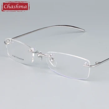Chashma Unisex Briller Briller Rammer Titanium Uindfattede Brillestel Kvinde Mand Optiske Briller