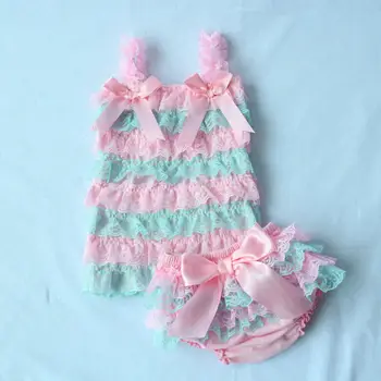 2020 Baby Pige Sparkedragt +Bummies Shorts Underbukser Sommer Baby Tøj Barn Spædbarn Buksedragt Baby Bomuld Vest Lace Shorts Blomst