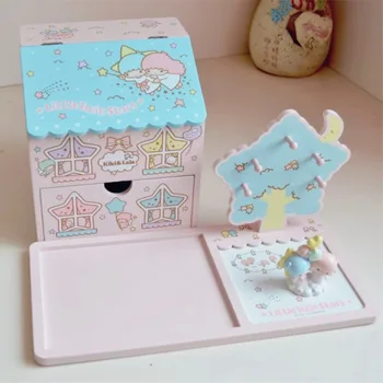 Original Japan tegneserie Lille to stjerner trækasse Comestic Box Kit Dressing opbevaringsboks Til dukkehus tilbehør piger gaver