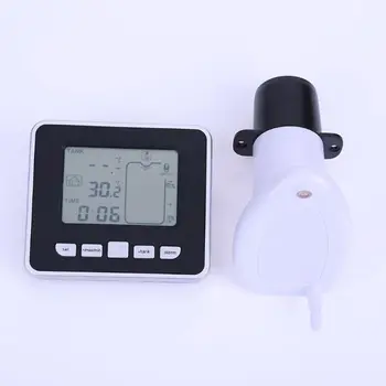 Ultralyd vandtank Level Meter Temperatur Sensor Lavt batteri Flydende Dybde Indikator Tid Alarm Sender, Måling af Værktøj