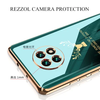 Hjorte Dyr Mønstrede Blød Sag For Xiaomi Redmi Bemærk 9T 5G Telefonen Tilfælde Luksus Plating TPU Silikone Tilbage Beskyttende Cover
