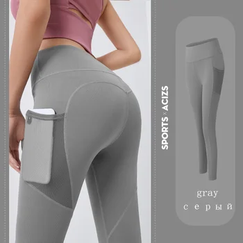Urgot Yoga Bukser Kvinder Pocket Plus Size Leggings Sport Pige Fitnesscenter Leggings Kvinder Mave Kontrol Jogging Tights Kvindelige Fitness Bukser