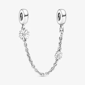 2020 Spring Nye Perler Daisy Blomst Kæde Charms passer Oprindelige pandora Armbånd Kvinder DIY Smykker