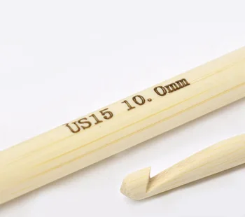 DoreenBeads Naturlige Bambus hæklenål strikkepinde DIY Håndværk Tilbehør 10mm 15cm(5 7/8