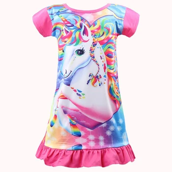 Unicorn Dress For Piger Kjole uden Ærmer Elegante Børns Sommer Kjoler Ydeevne Cosplay Børn Kjoler For Piger Vestidos