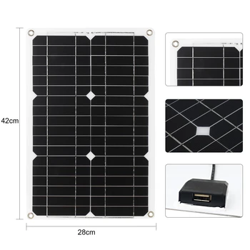 Professionel Solar Panel Set Grid Monokrystallinske Modul 1 eller 2 USB-Port deaktiveret med LCD-Display, Solar laderegulator 12V-180W