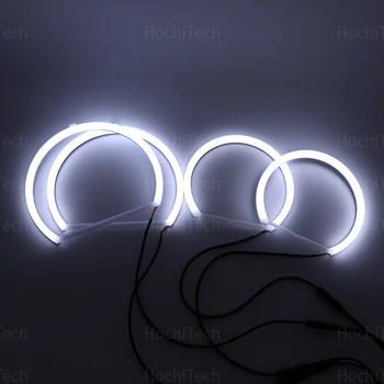 Højde Kvalitet LED Angel Eyes Kit Bomuld Hvid Glorie Ring til BMW 6-SERIE E63, E64 630i 650i 645i 650Ci 645Ci M6 2004-2007
