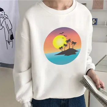 2020 Retrowave Japan Animationsfilm Sweatshirts Og Hættetrøjer Vaporwave Kanagawa Pullover Kvinder Vinteren Harajuku Streetwear Overtøj Fashwave