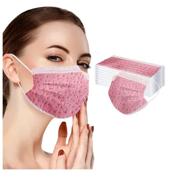 50STK Kvinder Mand Ansigtsværn Blomster Print Respirator Mascarilla Disponibel ansigtsmaske 3Ply ørebøjle Anti-Støv ansigtsmaske På lager