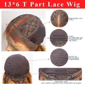 Body Wave Lace Front Wig Brasilianske 30 Tommer Fremhæve menneskehår Parykker For Sorte Kvinder Honning Blonde Ombre 13x6x1 Lace Front Wig