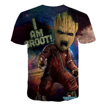 Vogter af superhelte Groot film galaxy t-shirt til sommeren nye mænd er 3D printet mænd og kvinder kortærmet t-shirt s-6xl