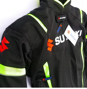 Nye Ankomst Mænds Motorcykel Racing Jakker til Suzuki Mesh MTB MX Motocross Cykling Jakke med 5pcs Beskyttere