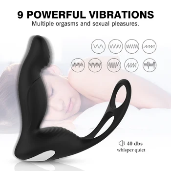 Gelugee Mandlige Prostata Massage Vibrator Sex Legetøj til Coulps Silikone Anal Butt Plug Erotisk Legetøj Sex Produkt for Mænd