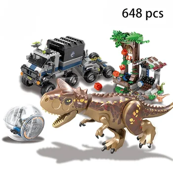 Dinosaur Spil Sæt byggesten Figur Velociraptor Triceratop T-Rex Dino World Park Mursten Legetøj til Dreng