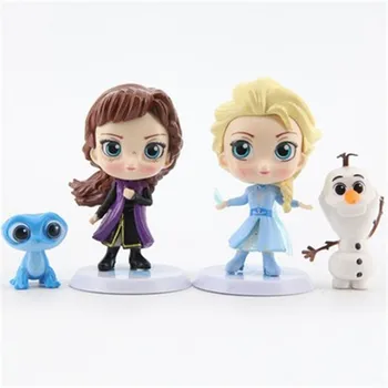 4stk/set Frozen2 Snow Queen Elsa Anna PVC-Action Figurer, Olaf Kristoff Sven Anime Figurer Dukker Børn, Legetøj Til Børn, Gaver