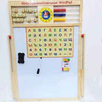 Børn, der er pædagogisk legetøj skrive i russisk træ-legetøj gaver til Piger Drenge læring forsendelse fra rusland