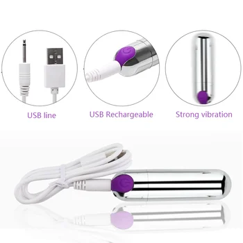 USB-Genopladelige Mini Bullet Vibrator 10 Hastighed G-punktet, Klitoris Stimulator Anal Massageapparat Dildo Vibratorer Voksen Sex Legetøj til kvinder