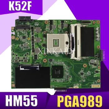 XinKaidi K52F Laptop bundkort til ASUS K52F X52N A52F K52 Test oprindelige bundkort PGA989 HM55