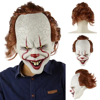 Halloween Horror Troldmand Det Klovn Maske, Latex Full Face-Maske Til Maskerade Halloween Fest Undslippe Klæd Part Maske til Voksne