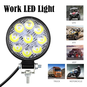 Arbejdet LED Lys 27W Lastbil Traktor Off-road Spot Lys 6000K Spot Beam Runde Arbejde Lys Lyse Jeep, ATV UAZ Gaffeltruck Spotlights