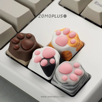 ZOMOPLUS Multi-Farve ABS & Silicon Håndværker Keycap Mekanisk Tastatur American Shorthair Orange Ko Siameser Kat