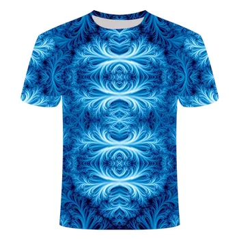 Sommeren 2020 populære mænd T-shirt lyse Galaxy 3D trykt kortærmet T-shirt hip-hop T-shirt sjove casual skjorte mandlige 6XL