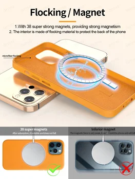 Magnetisk cover Til iPhone 12 Pro Max 12 Mini Tilfælde FAYAHA Oprindelige Ægte Læder Cover Til Magsafe Trådløs Opladning