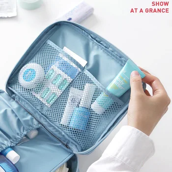 Bærbare Multi-Funktion Rejse Cosmetic Bag Kvindelige Stor Kapacitet Cosmetic Bag Toiletartikler Opbevaringspose Vandtæt Kvindelige Opbevaring