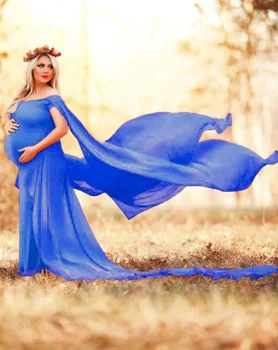 Nye Barsel Kjoler Til Foto-Shoot Chiffon Graviditet Dress Fotografering Prop Kjole Kjoler Til Gravide Kvinder Tøj