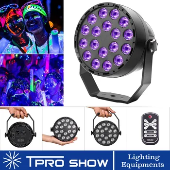 UV-Lys Par LED Blacklight Part Disco Violet Projektor Dmx Lyd Strobe Fase Belysning Effekt Fjernbetjeningen 12/18/36/54 LED