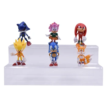 6stk/Set 7cm Sonic Figurer Toy Pvc-Toy Sonic Shadow Haler Tegn Figur Legetøj Til Børn, Dyr, Legetøj Sat Fri Fragt